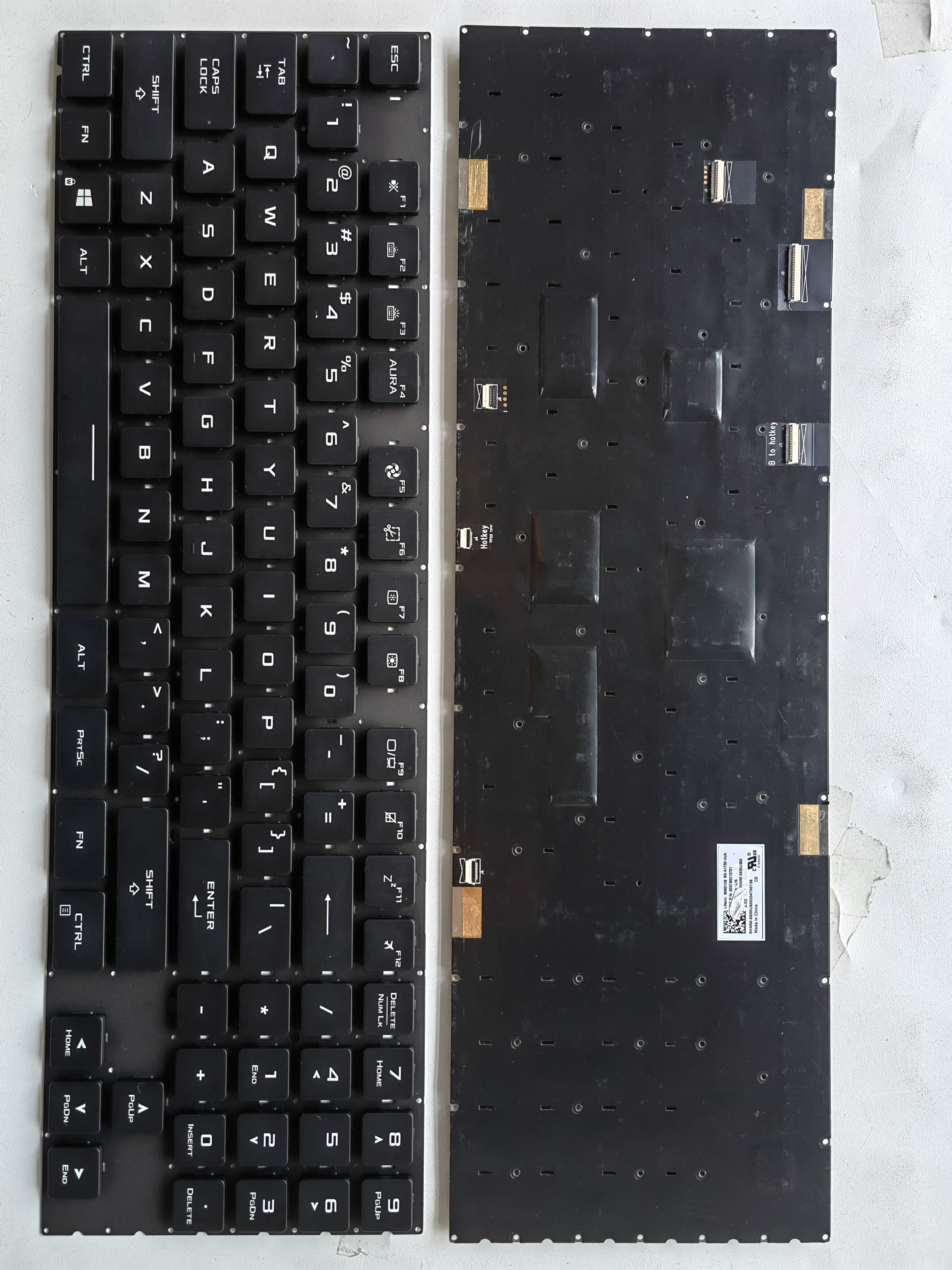 Picture of New Replacement Laptop Keyboard For ASUS G733 RGB colorful backlight BLACK Backlit US Layout